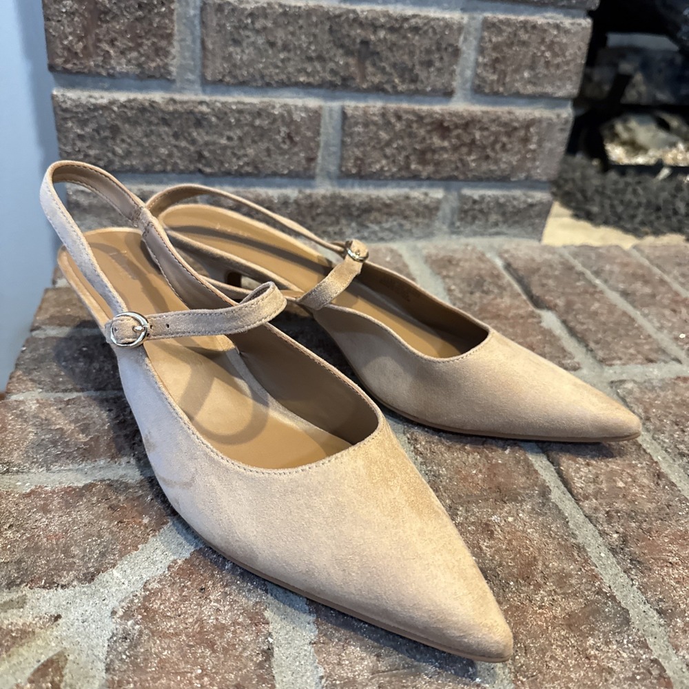 Nordstrom Rack Miranda Slingback Heel Pump Womens Tan Light Size 11M